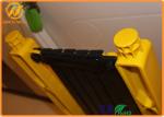 Yellow Plastic Traffic Barriers , Temporary Retractable Safety X Expandable