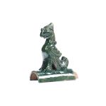 Glazed Surface Antique Chinese Roof Tile Figures Decoration