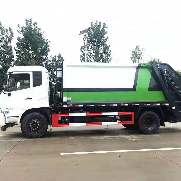Chinese Dongfeng 12m3 Compactor Garbage Truck Waste Trash Crusher Truck 4x2