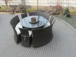 Outdoor Rattan Garden Dining Sets , All Weather Waterproof Sofa