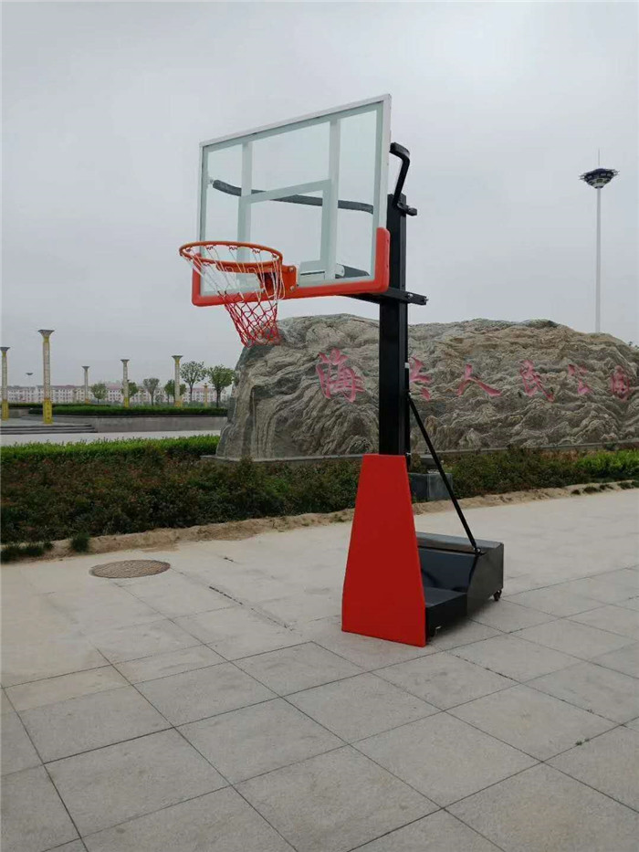 Manual Hydraulic Basketball Frame with 120*80cm Boards and 205-275cm Lifting Height