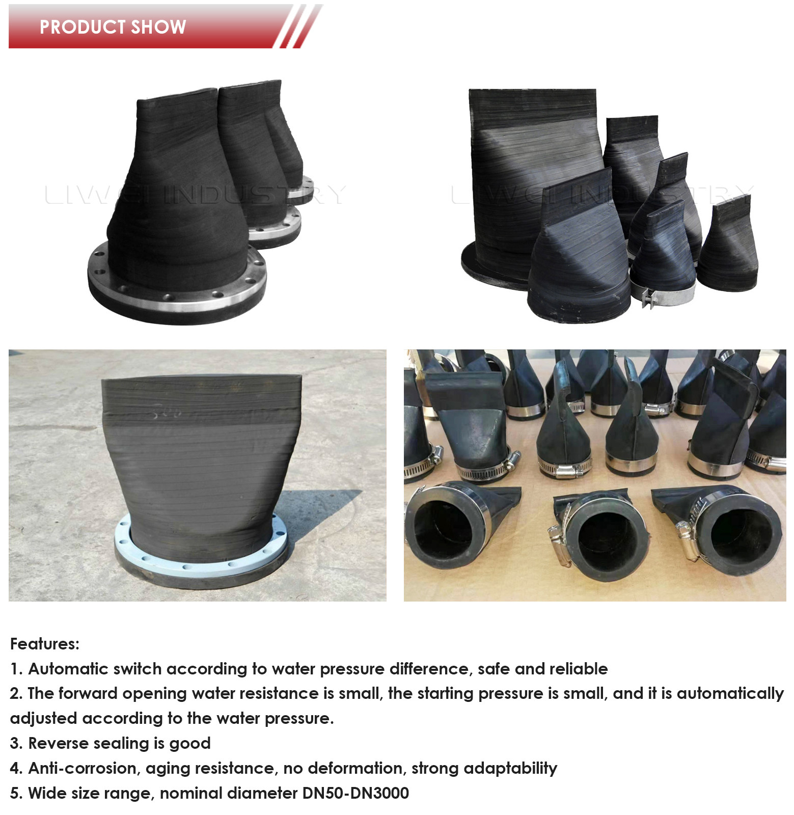 Inline Rubber Flanged Duckbill Check Valve Manufacturers With Long Service Life
