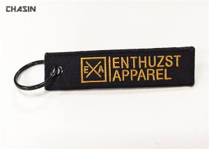 Quality Commemorative Embroidered Fabric Keychain / Airplane Pilot Key Tag wholesale
