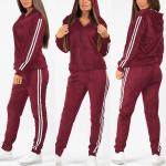 Custom Women Sport Clothing Fashion Hooded Training Track Sweat Suit Jogging