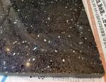 Black Galaxy Artificial Quartz Stone Slabs , Black Galaxy Quartz Countertop