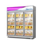 Industrial Upright Frost - Free Glass Door Seafood Freezer