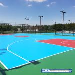 UV Resistant Properties Badminton PU Sports Flooring good color fastness