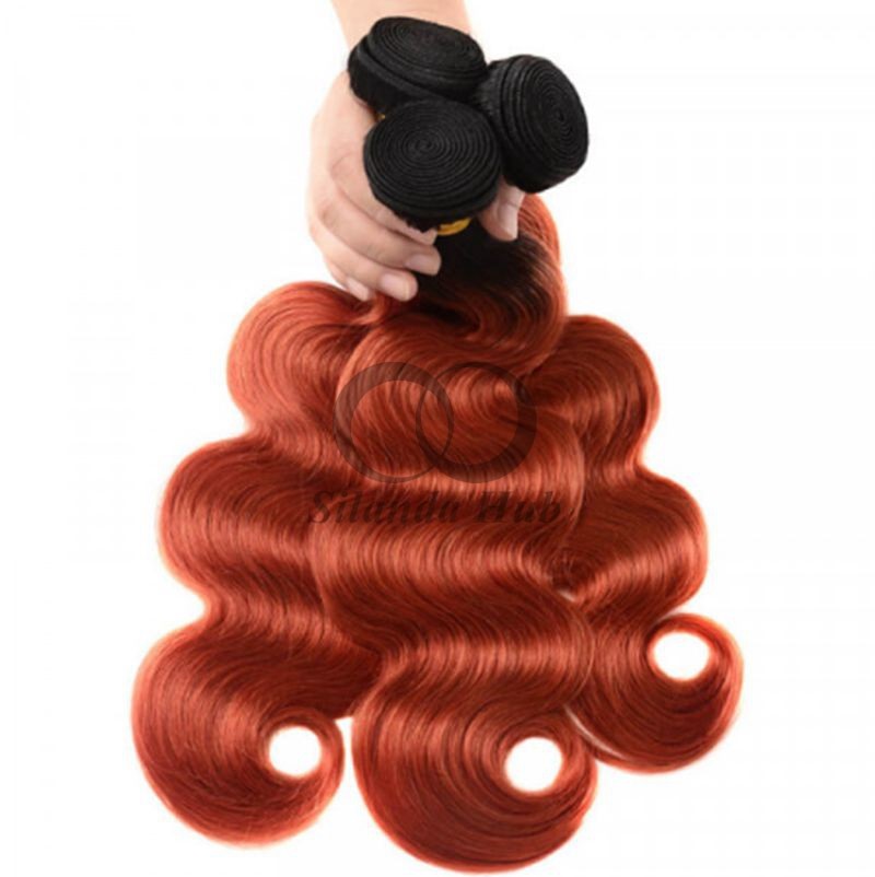 #T1B/Ginger Body Wave Remy Human Hair Bundles Sew In Weave Bundles Brazilian Bundle Deals