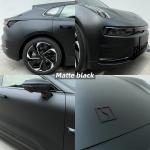Color Changing Vinyl Car Wrap Roll High Gloss 7.5mil TPU Matte Black Self