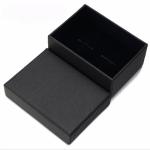 Small Black Gift Packaging Box Rigid Ring Tag Cufflink Gift Box