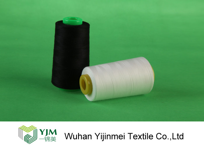 Raw White / Dyed Polyester Sewing Thread Ring Spinning 3000 Yards Or 5000 Yards