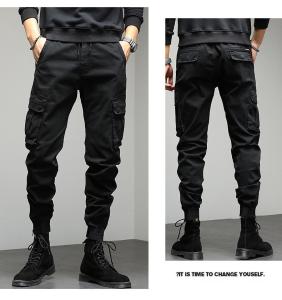 Quality 2023 Customize Casual Jogger 100% Cotton Twill Workout Hiking Men′s Sweatpants Relaxed Fit Straight Camouflage Cargo Pants wholesale