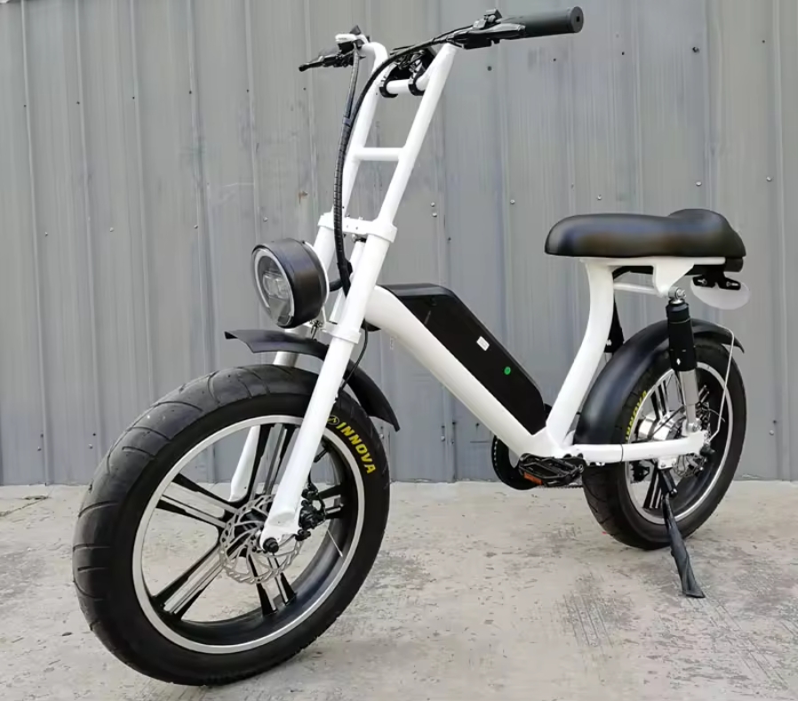 20 Inch Step Thru Fat Tire Electric City Bike Full Suspension 48V 500W 750W Electric Bicycle Electric Fat Bike