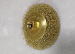 100 % Brass Wire Brush , Non Sparking Safework Brass Wire Bevel Brush 100MM OD