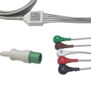 Quality Contec AHA 7 Pin 3.4 Meter ECG Patient Cable With 5 Lead Wires wholesale