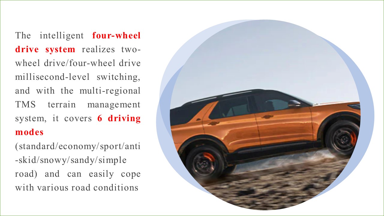 2.3T Gasoline AWD Steering and Cruise Control Changan Ford EXPLORER 6 Seats Medium to Large SUV with Car Entertainment System