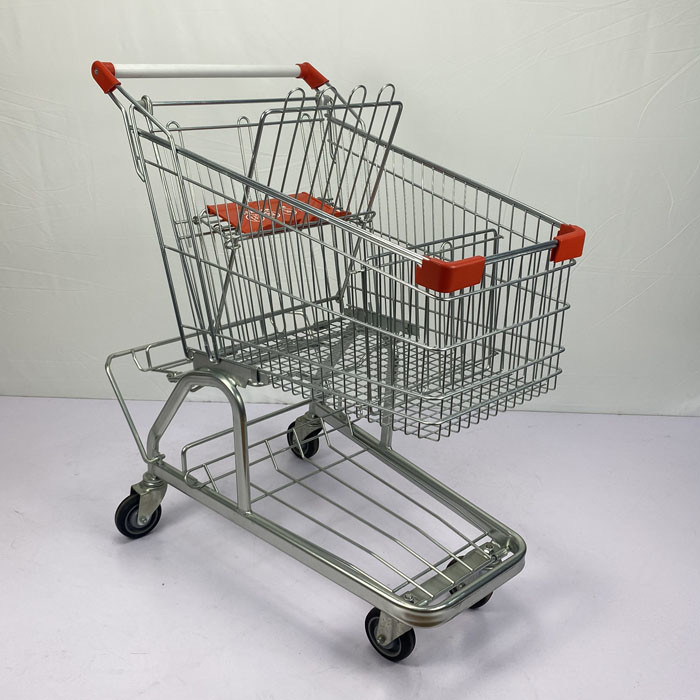 German Style Large Capacity Supermarket Metal Cart Carrying Heavy High Quality Wholesale
