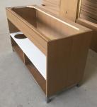 wooden Bathroom vanity with metal legs /bathroom cabinet /HOTEL VANITY V-008