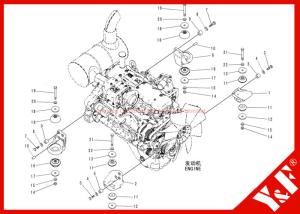 Quality Excavator PC200-8 Engine Mount / Rubber Engine Cushion Shock Absorber 20Y-01-12 20Y-01-12222 wholesale