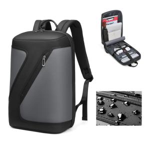 Quality Polyester Black Anti Theft Waterproof Travel Laptop Backpack 20Litre wholesale