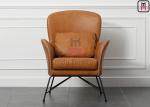 High Back Metal Leg Armrests 0.55cbm Single Sofa Chair