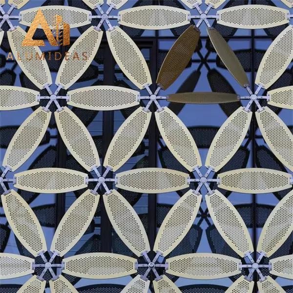 Perforated decorative metal panels