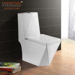 S Trap One Piece Top Flush Toilet Diamond Shape Ceramic Bowl