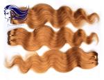Colorful Human Hair Extensions For Girls , Colored Real Hair Extensions