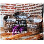China manufacturer wicker garden baskets willow plant baskets round shape