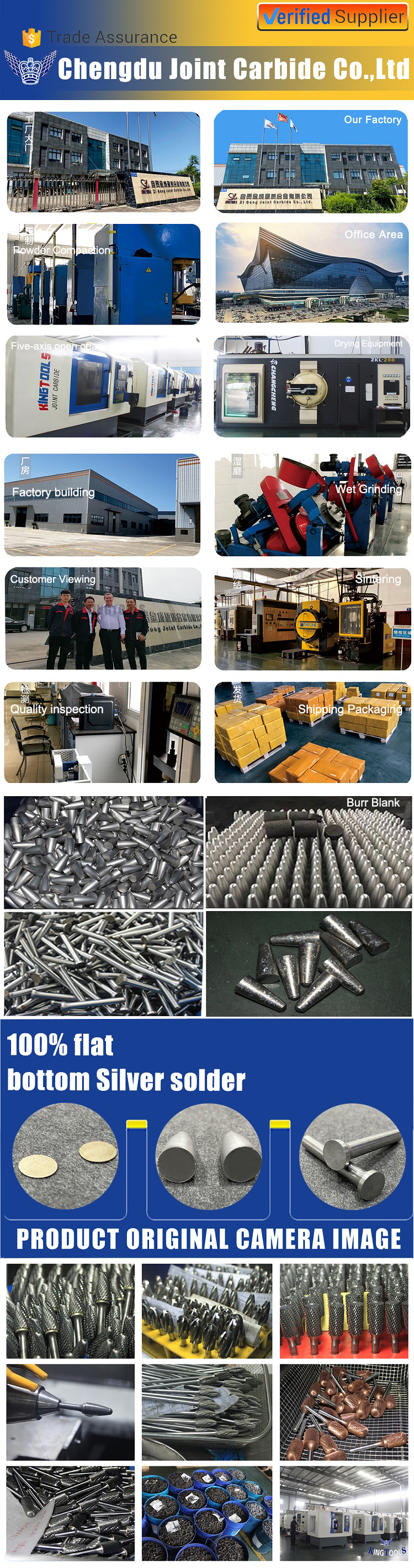 Tungsten Carbide Rotary Burrs Double Cut for Metal and Wood