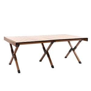 Quality Imitation Wood Aluminum Alloy Outdoor Garden Table Customized Logo wholesale