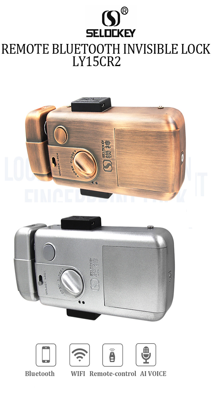 Brushed Metal Rim Door Locks TTLock Bluetooth Remote Control