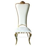 High Back Golden Bride And Groom Chair Elegant Wedding Banquet Chair