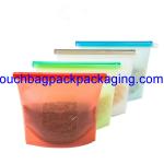 Silicone Food Bag, silicon packaging bag reusable for vegetable pack of 4