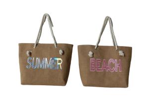 Quality ECO Friendly Fashion Summer Tote Handbag Bohemian Handmade Bali Bags Straw Beach Bag Cotton Canvas Shopping Bags wholesale