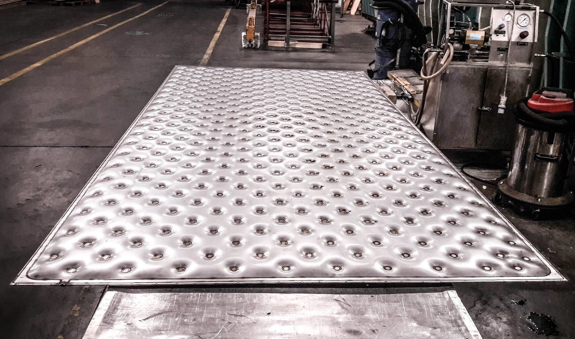 Refrigeration 439 Stainless Steel Dimple Sheet Metal Customization Pillow Plate