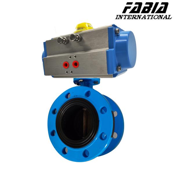 Cheap Pneumatic Rubber Lined Flanged Rubber Butterfly Valve for sale