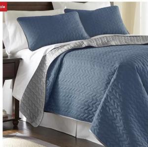 Quality Hypoallergenic Ultrasonic Microfiber Bedspread Sets Modern Color Blue Bedspread wholesale