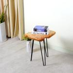 Iron Frame 52cm Height Triangle Coffee Table Chinese Fir