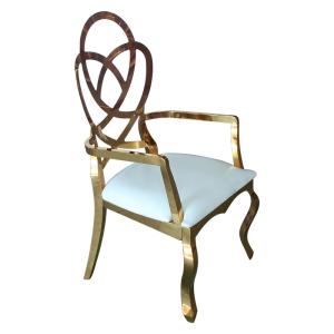Quality Flower Design Arm Chair Reception Chair Dining Chair For Wedding wholesale