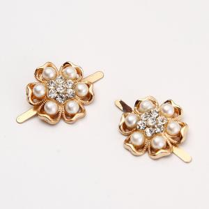 Quality Shoe buckle metal accessories ODM Shoe Decoration Accessories Removable Shoe Clips Rhinestone Glass Color wholesale