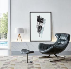 Quality Leisure Modern Design Genuine Leather Hotel Chair Living room Single Seater Chair wholesale