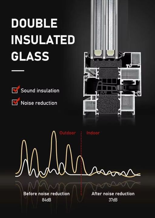 Luxury Modern Style Aluminum Awning Windows Soundproof Aluminum Glass Windows Bathroom Double-Glazed Top Hung Windows