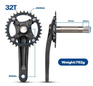 Quality Aluminum Alloy Bicycles Parts Chainwheel Mountain Bike Crankset 104BCD 32T wholesale