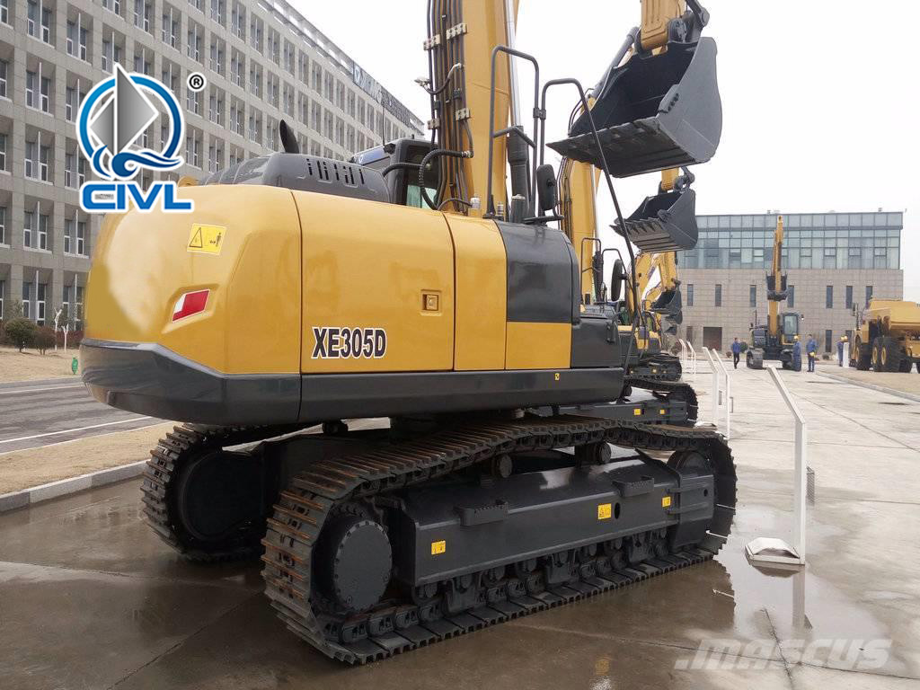 New 30ton Large Hydraulic Crawler Excavator 1.6m3 Bucket Capacity Yellow Color