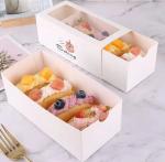Kraft Cardboard Bakery Packaging Box With Clear Display Window Food Grade Cake