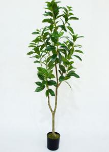 Quality 4 Ft Artificial Indoor Plants , Artificial Trees For Living Room Plastic Grow Pot Base wholesale