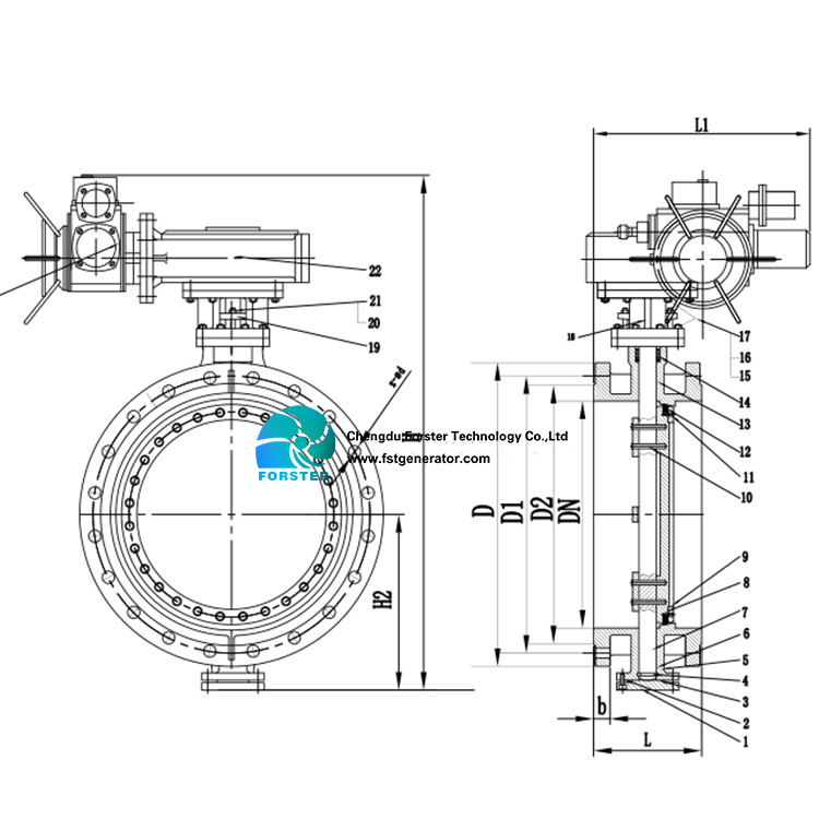 Pressure Flow Control Hydro Turbine Control Valve For Hpp Butterfly Type