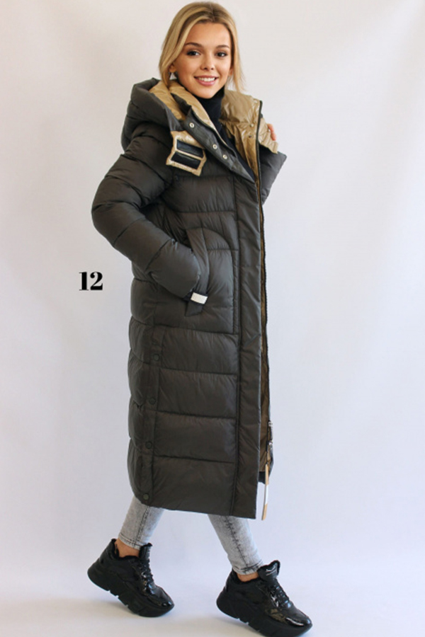 FODARLLOY New women's wear winter thick hooded in the long collision color women cotton-padded puff jacket