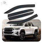 Dark Smoke Car Vent Shade Window visor OEM ODM For Toyota Hilux Revo 2015-2018